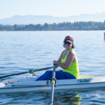 One of our Learn to Row 2020 students getting comfortable in the boat